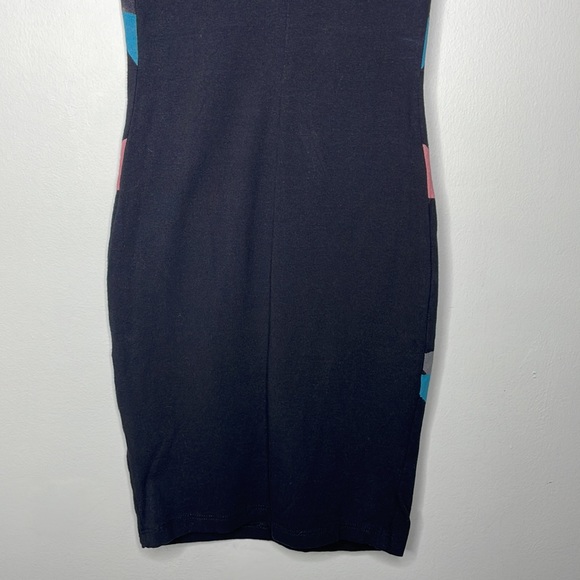 Vintage Y2K Charlotte Russe XS Black Multicolor Geometric Sleeveless Mini Dress - Picture 7 of 9